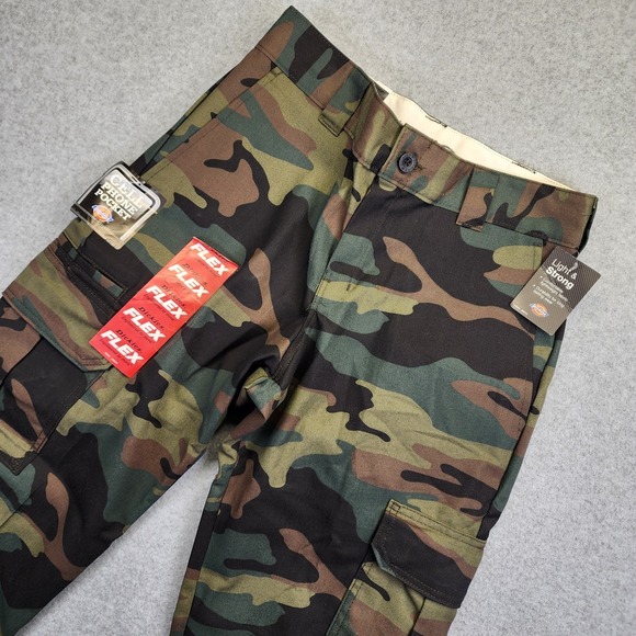 Dickies Other - NEW Dickies Mens 30x32 Camo Cargo Work Pants FLEX Regular Fit Straight Leg